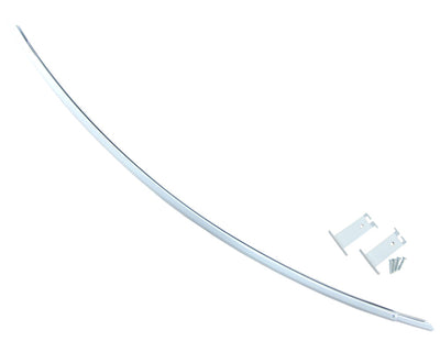 2 of 3:Classic Touch Heavy Duty Curved Curtain Rod, White, 28-48 Inches 