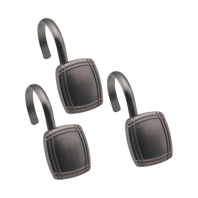 1 of 1:Popular Bath Xavier Metal Shower Curtain Hooks, Orb, 12 Pack 