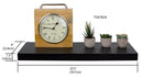 5 of 5:Home Basics Decorative Rectangular Wood Floating Shelf, Black, 23.5x9x1.5 Inches 