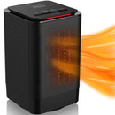 1 of 9:Mighty Power Personal Oscillating Space Calentador de cerámica con ventilador, 950 vatios, negro, 8 x 5 pulgadas 