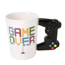 1 of 1:Tasse en céramique Sip Of Art avec poignée en forme de manette de jeu, blanc-noir, 350 ml 