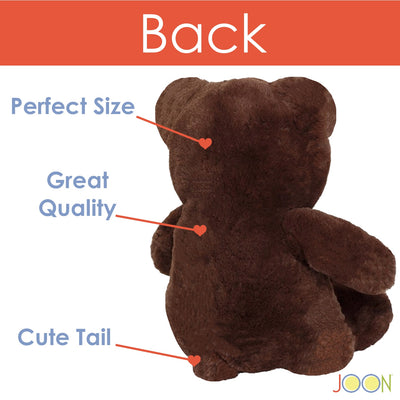 3 of 6:JOON Mini Teddy Bear, Dark Brown, 13 Inches 