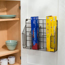 5 of 10:Home Basics Steel Kitchen Wrap Organizer, Black Onyx, 13.5x3.5x11.5 Inches 
