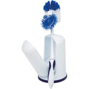 1 of 3:Rubbermaid Comfort Grip Toilet Bowl Brush and Caddy Set, White-Blue, 16.5 Inches 