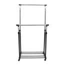3 of 4:Neu Home Double Adjustable Garment Rack, Black, 67x33x21 Inches 