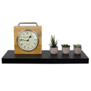 3 of 5:Home Basics Decorative Rectangular Wood Floating Shelf, Black, 23.5x9x1.5 Inches 