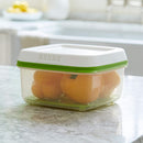 4 of 7:Rubbermaid FreshWorks Produce Saver Square Food Storage Container, Green, 11.1 Cup 