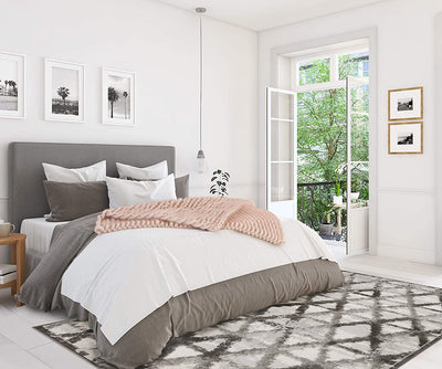 10 of 14:Achim Capri 3 Piece Rug Set, Rizzy Grey, 3-Piece Set, 2x3, 2x5, 5x7 Feet 