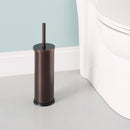 3 of 4:Home Basics Toilet Bowl Brush with Holder For Bathroom Storage, Bronze 