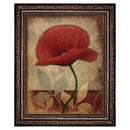 1 of 1:Premius Floral Small Traditional Framed Wall Art, Red, 9x11 Inches 
