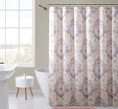 1 of 1:Talon 13-Piece Shower Curtain Set with Hooks, Pink, 72x72 Inches 