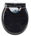 1 of 1:Siège de toilette rond standard extra doux Bath Bliss, noir 