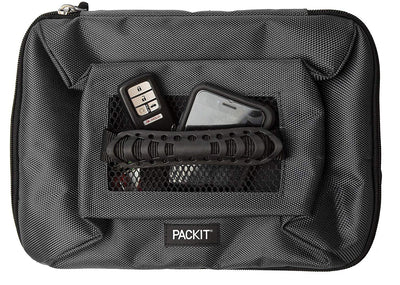 4 of 8:PackIt Freezable Canvas Utility Cooler Bag con asa, capacidad para 18 latas, gris carbón 