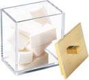 1 of 4:InterDesign Clarity - Tarro para tocador de baño, color dorado transparente, 3.5 x 5 x 4 pulgadas 