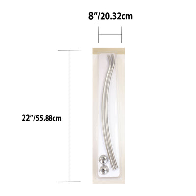 2 of 3:Home Basics Steel Curved Shower Rod, Chrome 