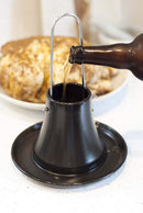 2 of 4:Charcoal Companion Flame-Friendly Ceramic Chicken Roaster, 7.4x9.4 Inches 