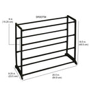 4 of 4:Home Basics Easy Assembly Space-Saving 12 Pair Shoe Rack, Black 