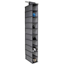 1 of 6:Home Basics Herringbone 10 Shelf Hanging Closet Organizer, Gray, 5.87x11.75x47.25 Inches 