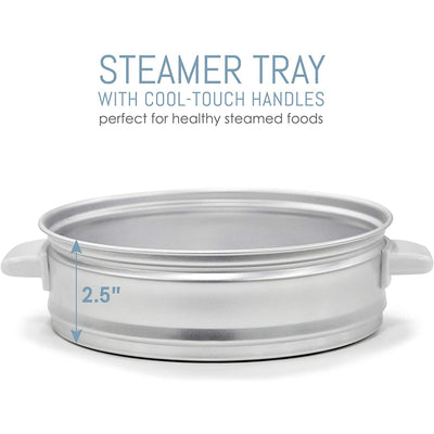 6 of 9:Maxi-Matic Elite Gourmet Rice Cooker With Steam Tray, White, 16 Cup 