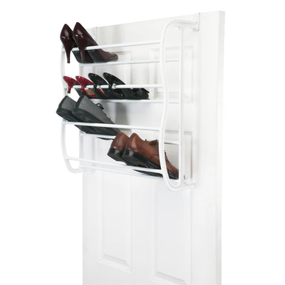 3 of 3:Simplify 36 Pair Adjustable Over the Door Shoe Rack, 24x7.5x71 Inches 