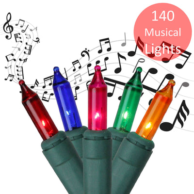 1 of 1:Premius Indoor Musical Chasing Mini Juego de luces, 140 bombillas, multicolor 