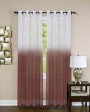 3 of 3:Essence Sheer Ombre Grommet Window Panel, Burgundy, 52x84 Inches 