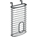 1 of 5:iDesign Axis Over the Cabinet Kitchen Storage Holder for Plastic and Garbage Bags, Matte Black 