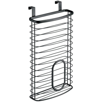 1 of 5:iDesign Axis Over the Cabinet Kitchen Storage Holder for Plastic and Garbage Bags, Matte Black 