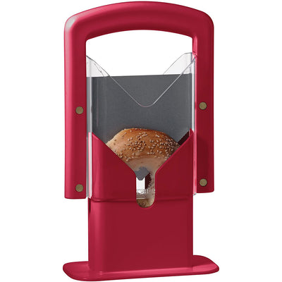 1 of 3:Hoan The Original Bagel Guillotine Universal Slicer, 9.25-Inch, Red 