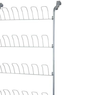 3 of 4:Neu Home 18 Pair Over the Door Shoe Rack, Silver 