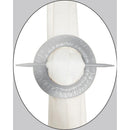 1 of 1:PREMIUS Sun Round Decorative One Pair Curtain Tie Back, Silver, 6.5x6.5 Inches 