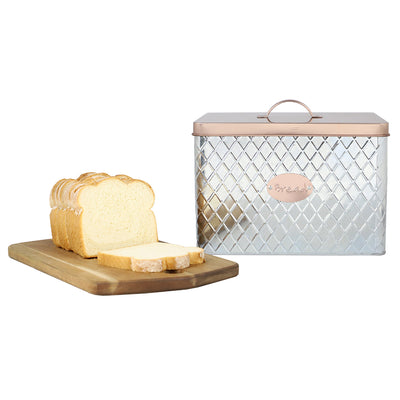 2 of 4:Home Basics Arbor 4 Piece Tin Counter Storage Set, Silver 