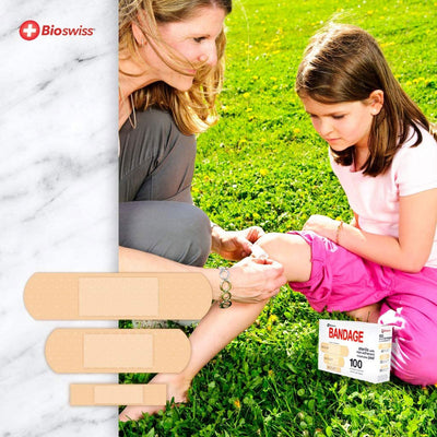 2 of 7:Bio Swiss Adhesive Sterile Bandages With Assorted Sizes, 100 Count 