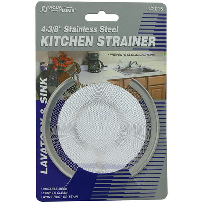 2 of 2:Aqua Plumb Stainless Steel Mesh Kitchen Sink Strainer, 4.375 Inches 