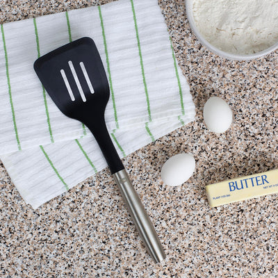 10 of 10:Spatule en nylon anti-rayures Home Basics Mesa avec acier inoxydable, 13 pouces 