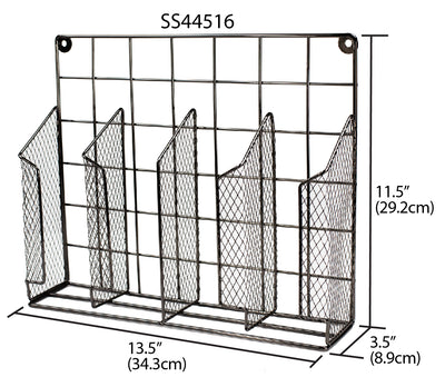 9 of 10:Home Basics Steel Kitchen Wrap Organizer, Black Onyx, 13.5x3.5x11.5 Inches 
