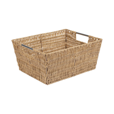 2 of 3:Simplify 3 Pack Set Rattan Tote Storage Baskets, Natural 
