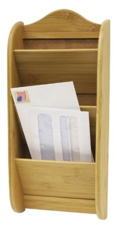 2 of 7:Porte-lettres 3 compartiments en bambou - Naturel 