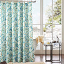 1 of 7:Classic Printed Tile Mosaic Shower Curtain, Blue-Green, 70X72 Inches 
