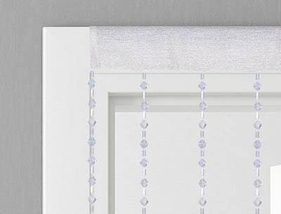 2 of 3:Clarity Jaeger Diamond Beaded Rod Pocket Panel, Clear, 40x84 Inches 