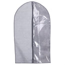 1 of 4:Home Basics Herringbone Non-Woven Suit Bag with Clear Plastic Panel, Grey 
