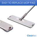 2 of 2:Lingettes de rechange lavables en machine pour balai plat Cleantec Magic, lot de 2 