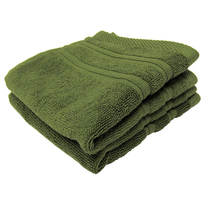 1 of 1:Feather and Stitch 2-Ply Wash Cloth, 2-Pack, 13x13 Inches, Stone Green 