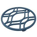 2 of 10:Home Basics Iris Collection Cast Iron Trivet, Slate Blue 