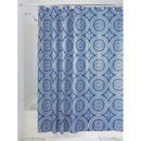 1 of 3:iDesign Medallion Fabric Shower Curtain, Blue-White, 72x72 Inches 