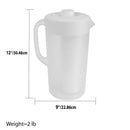 4 of 4:Home Basics 2 LT Classic Plastic Pitcher with Four Tumblers, White 