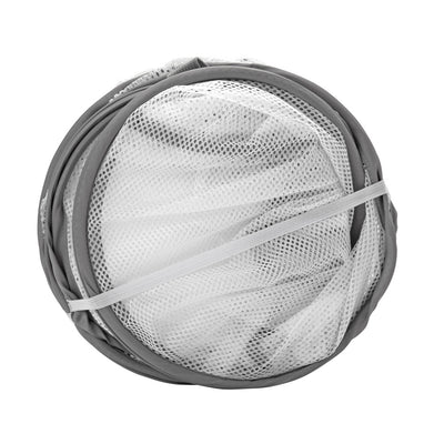 6 of 6:Woolite 3-Compartment Pop-Up Mesh Laundry Hamper, Grey, 33.8x13.7x13.7 Inches 