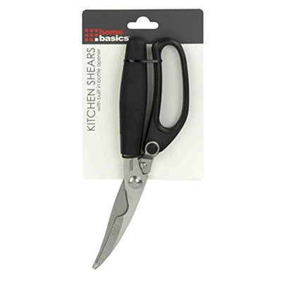 2 of 4:Home Basics Kitchen Poultry Shears Scissors With Built In Bottle Opener, Stainless Steel 
