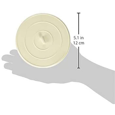 2 of 3:Tapón para fregadero con ventosa plana Aqua Plumb, blanco, 5 x 5 pulgadas 