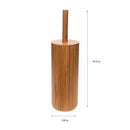 4 of 4:Bath Bliss Rounded Bamboo Toilet Bowl Brush 